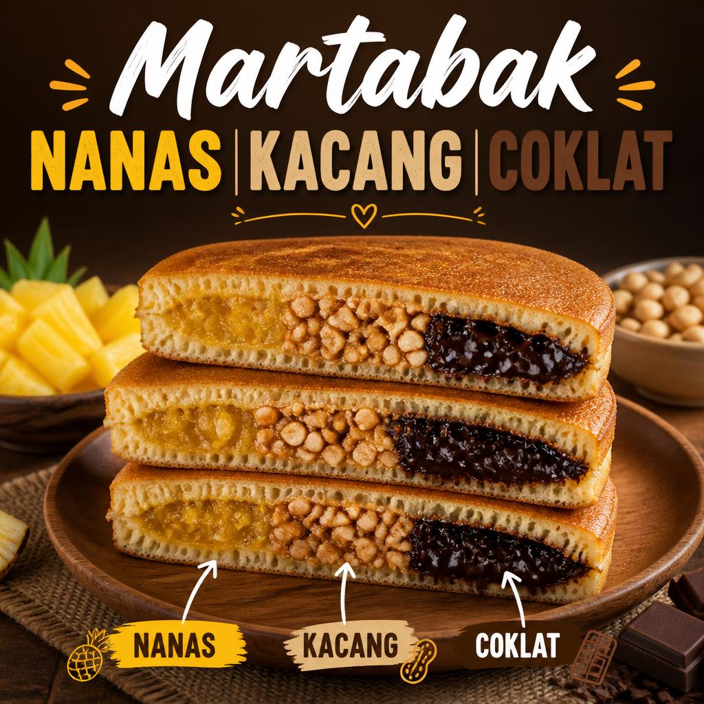 Nanas Kacang Coklat Large Martabak 999 Asli Bandung